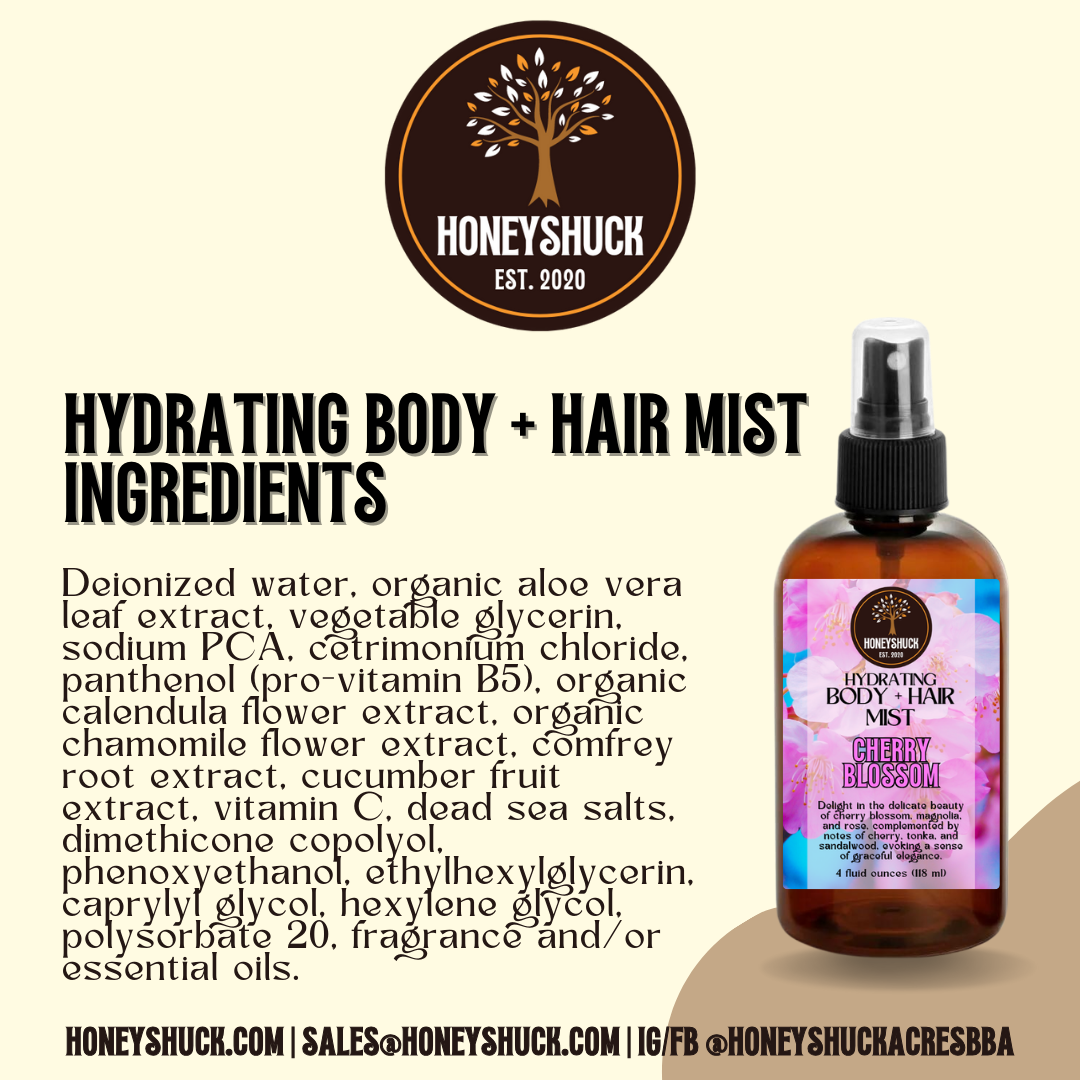 Body + Hair Mist | Hydrating Spray | 4 fl oz
