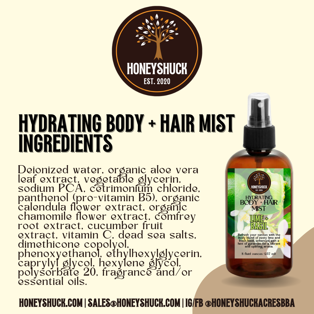 Body + Hair Mist | Hydrating Spray | 8 fl oz
