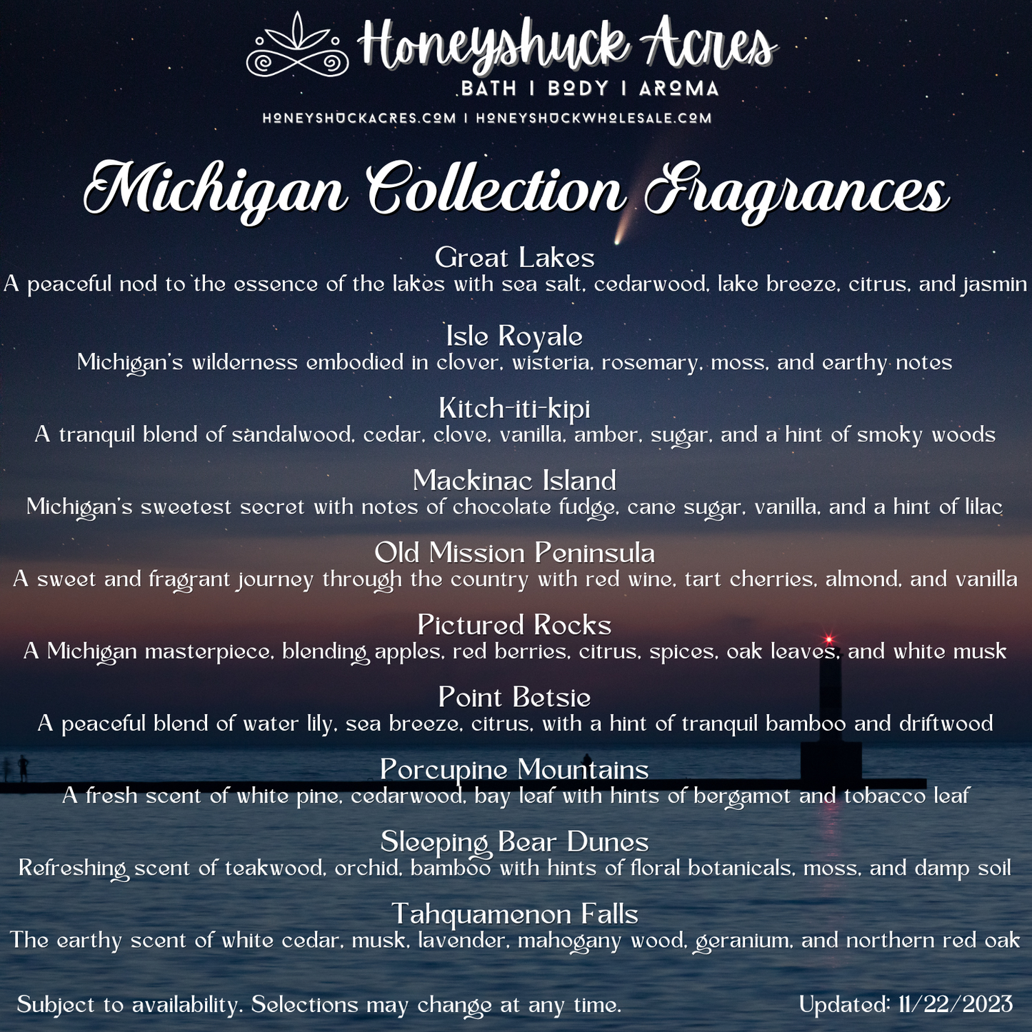 Michigan Freshie | Choice of Scent | Aroma Bead Air Freshener Ornament Ornie