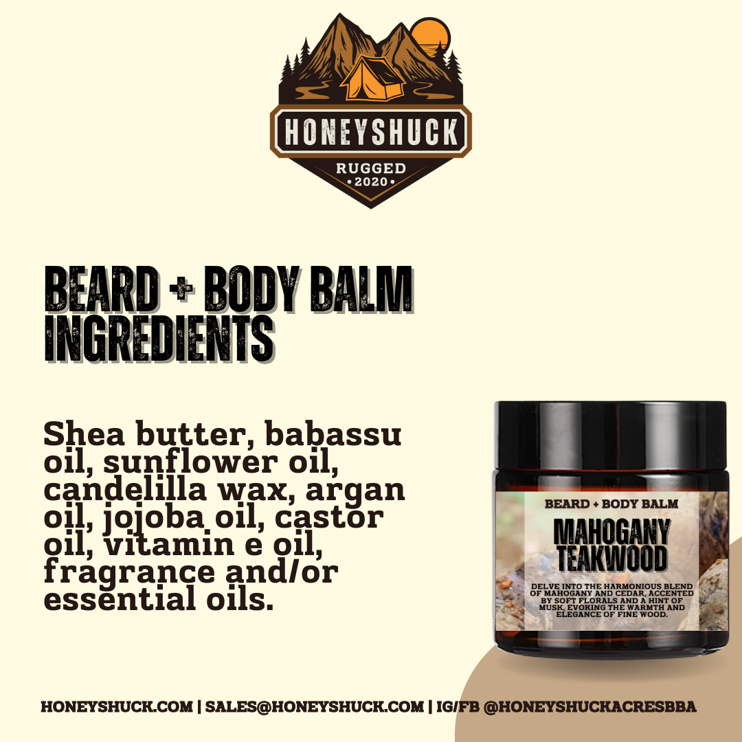 Rugged Beard + Body Balm | Net Wt 2 oz