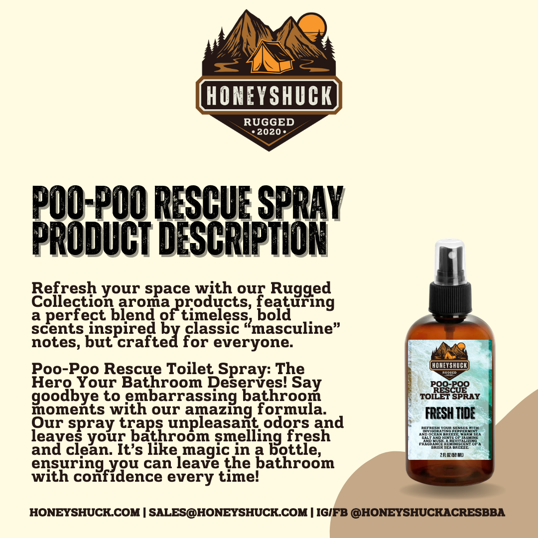 Rugged Poo-Poo Rescue Spray | 2 fl oz | Choice of Scent