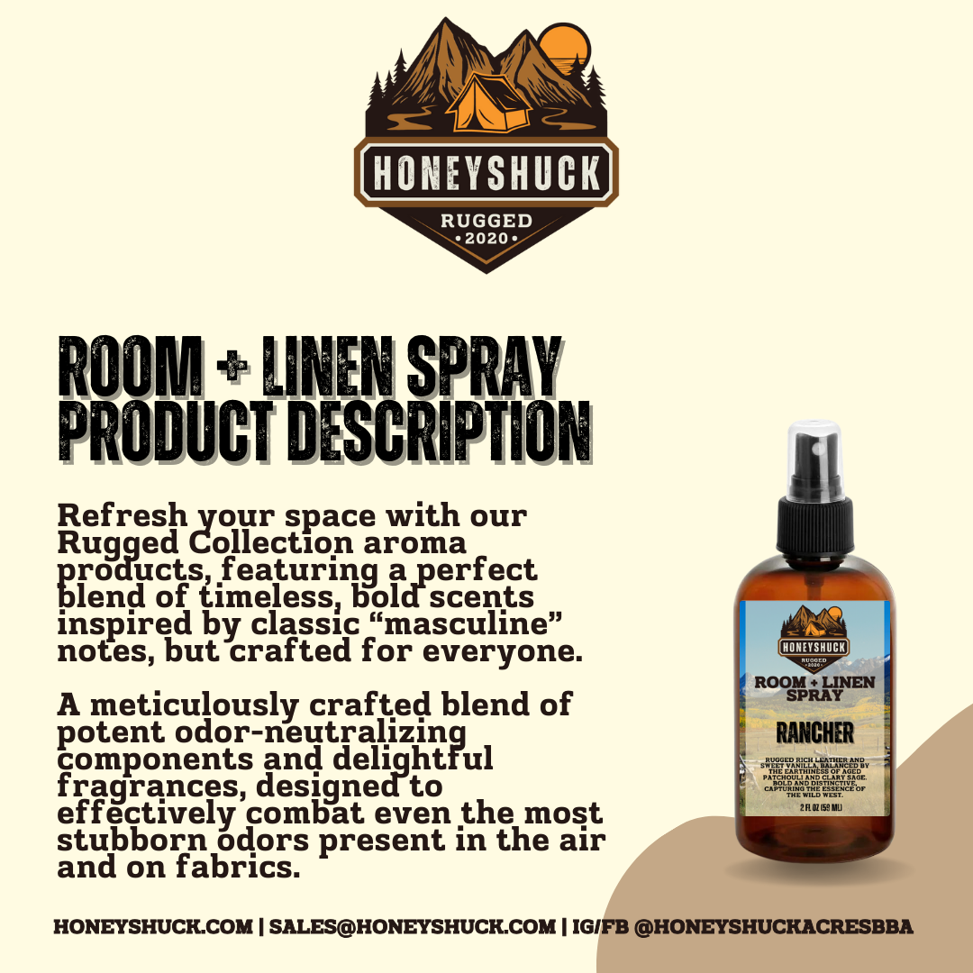 Rugged Room + Linen Spray | 2 fl oz | Choice of Scent