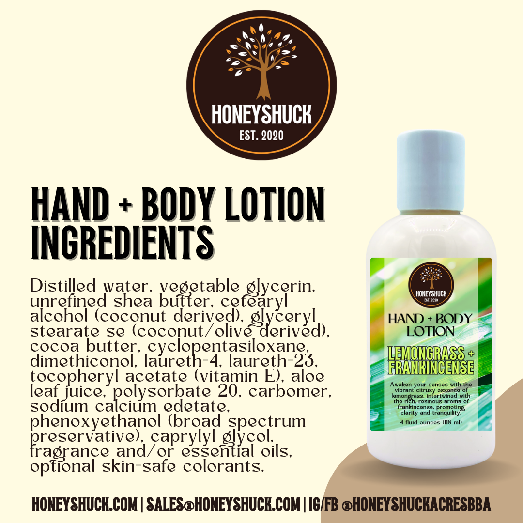 Hand + Body Lotion | 4 fl oz | Choice of Scent