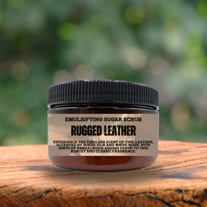 Rugged Body Sugar Scrub | 4 oz Jar | Choice of Scent | Net Wt 5 oz