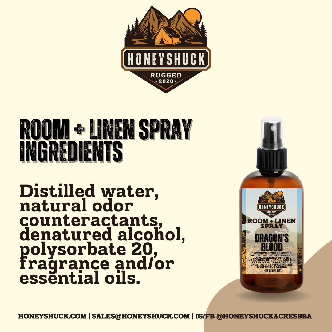 Rugged Room + Linen Spray | 4 fl oz | Choice of Scent