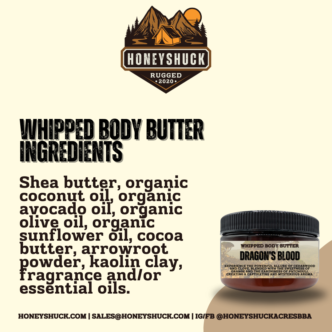 Rugged Whipped Body Butter | 4 oz Jar | Choice of Scent | Net Wt 2 oz