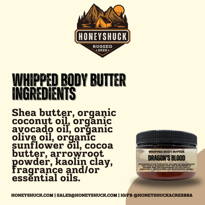 Rugged Whipped Body Butter | 4 oz Jar | Choice of Scent | Net Wt 2 oz