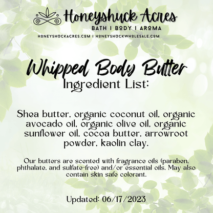 Whipped Body Butter | Honeysuckle + Wild Berry | Vegan