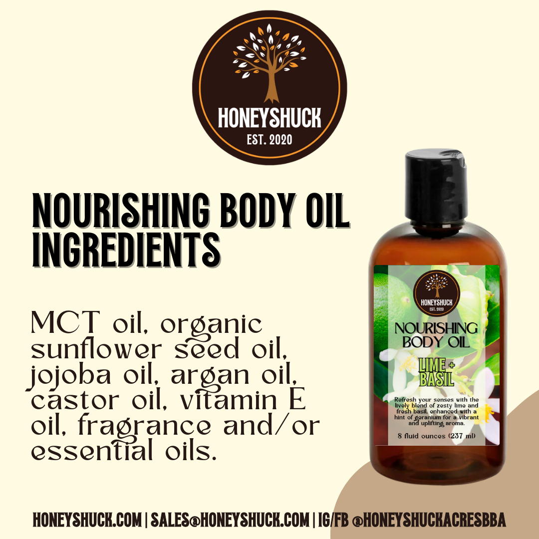 Body Oil | Nourishing | 8 fl oz | Choice of Scent