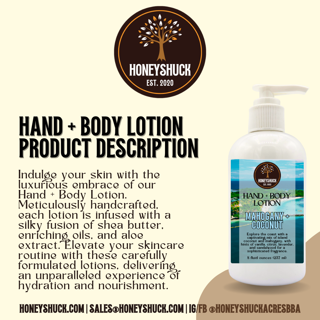 Hand + Body Lotion | 8 fl oz | Choice of Scent