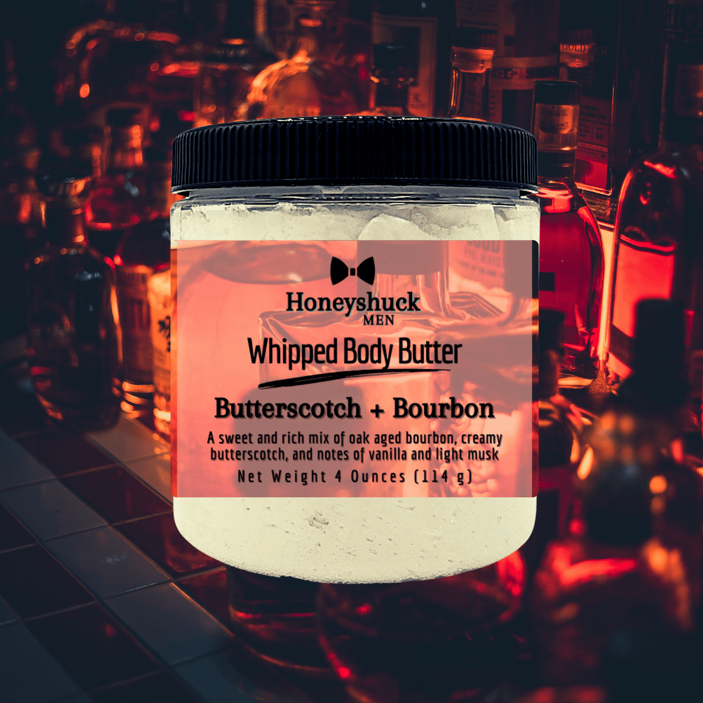 Men's Whipped Body Butter | Butterscotch + Bourbon | Vegan