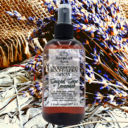 Room + Linen Spray | Sacred Sage + Lavender | Odor Eliminating Air Freshener