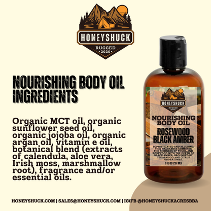 Rugged Body Oil | 8 fl oz | Choice of Scent