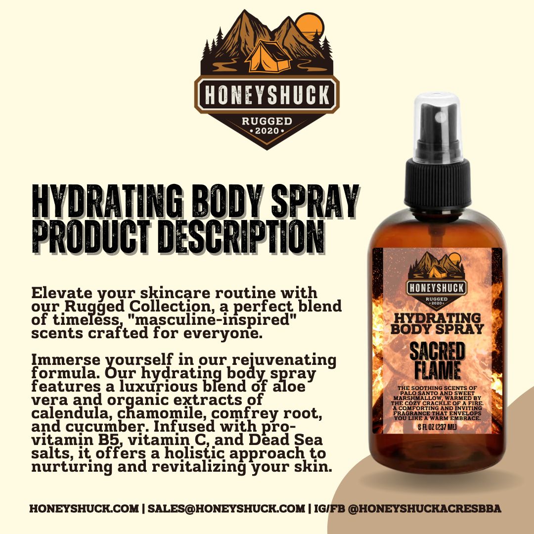 Rugged Body Spray | 8 fl oz | Choice of Scent