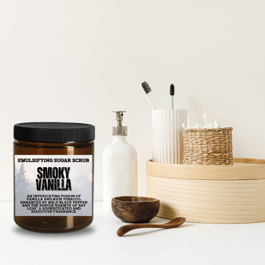 Rugged Body Sugar Scrub | 8 oz Jar | Choice of Scent | Net Wt 10 oz