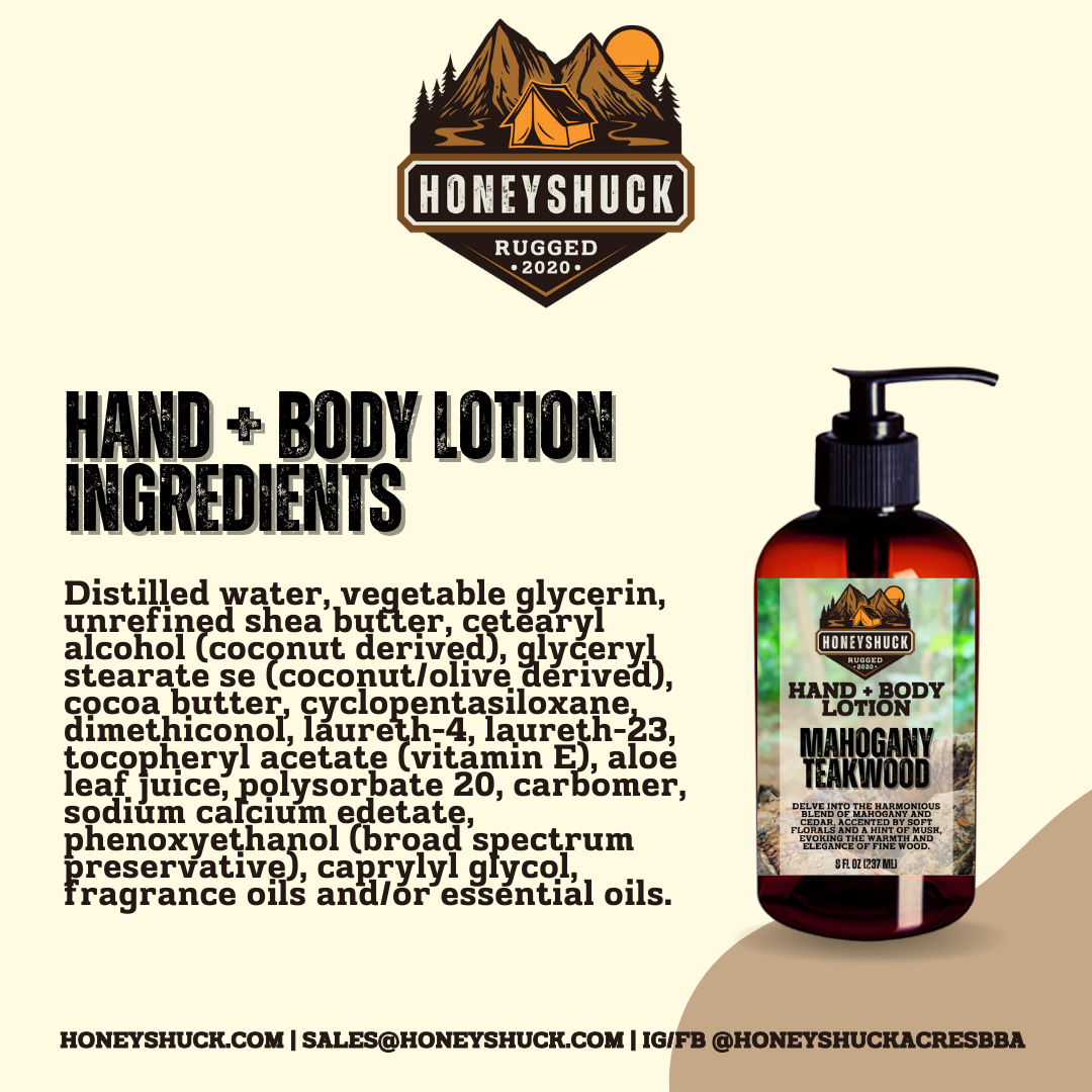 Rugged Hand + Body Lotion | 8 fl oz | Choice of Scent