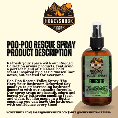 Rugged Poo-Poo Rescue Spray | 8 fl oz | Choice of Scent