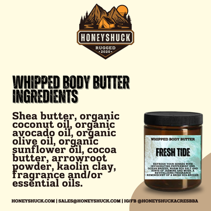 Rugged Whipped Body Butter | 8 oz Jar | Choice of Scent | Net Wt 4 oz