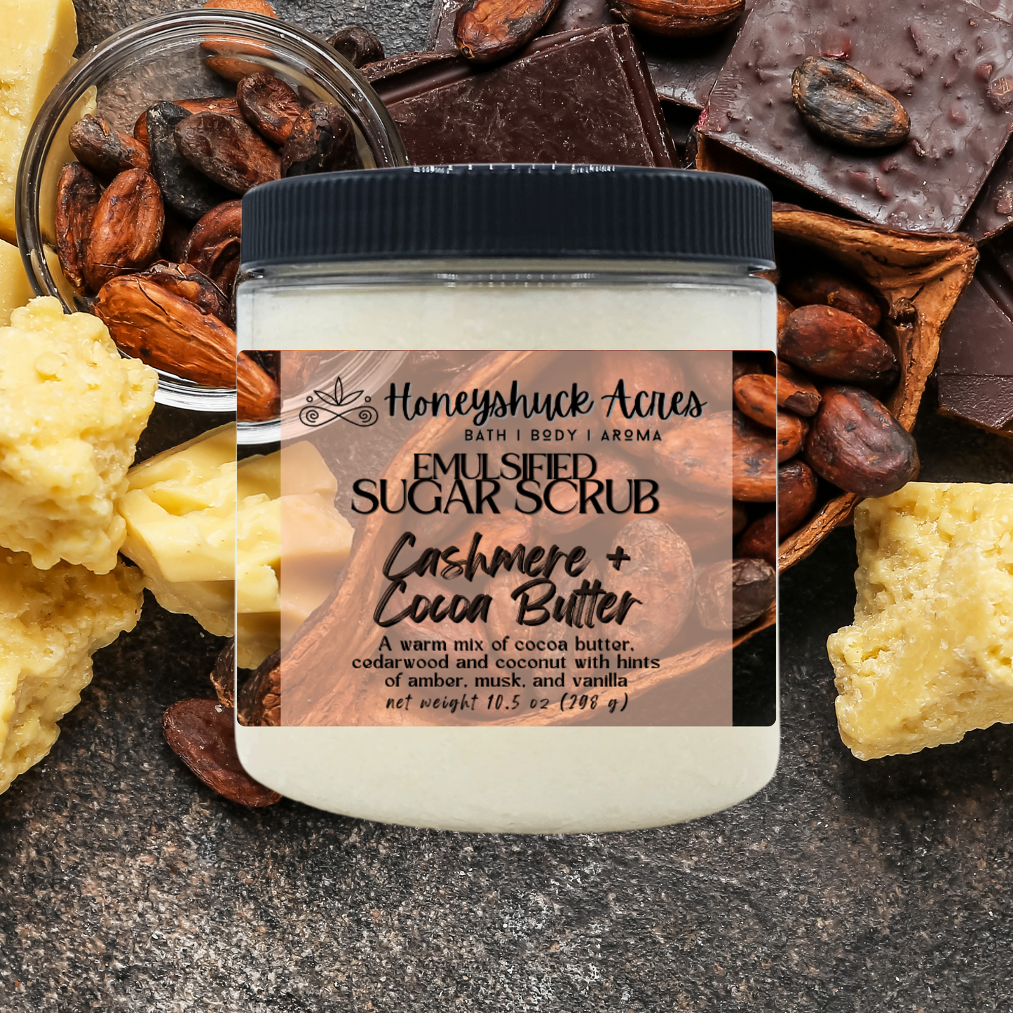 Emulsified Sugar Body Scrub | Cashmere + Cocoa Butter | Choice of Size