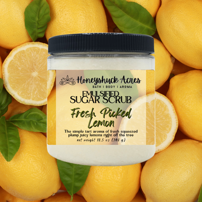 Emulsified Sugar Body Scrub | Fresh Picked Lemon | Choice of Size