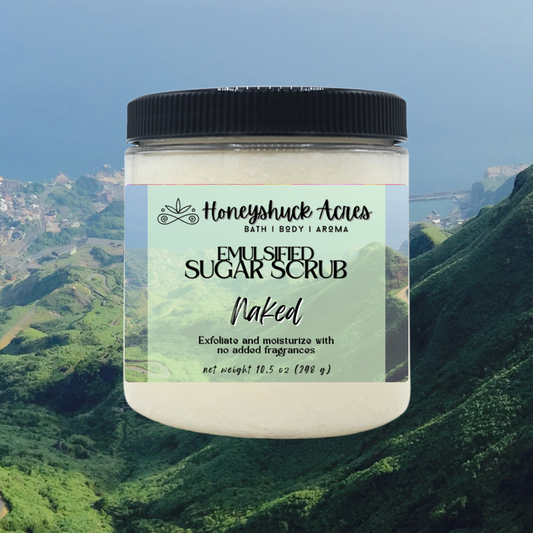 Emulsified Sugar Body Scrub | Naked | Unscented | Choice of Size