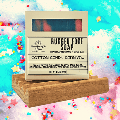 Rugged Edge Bar Soap | Cotton Candy Carnival | Hand + Body | Net Wt 4.5 oz