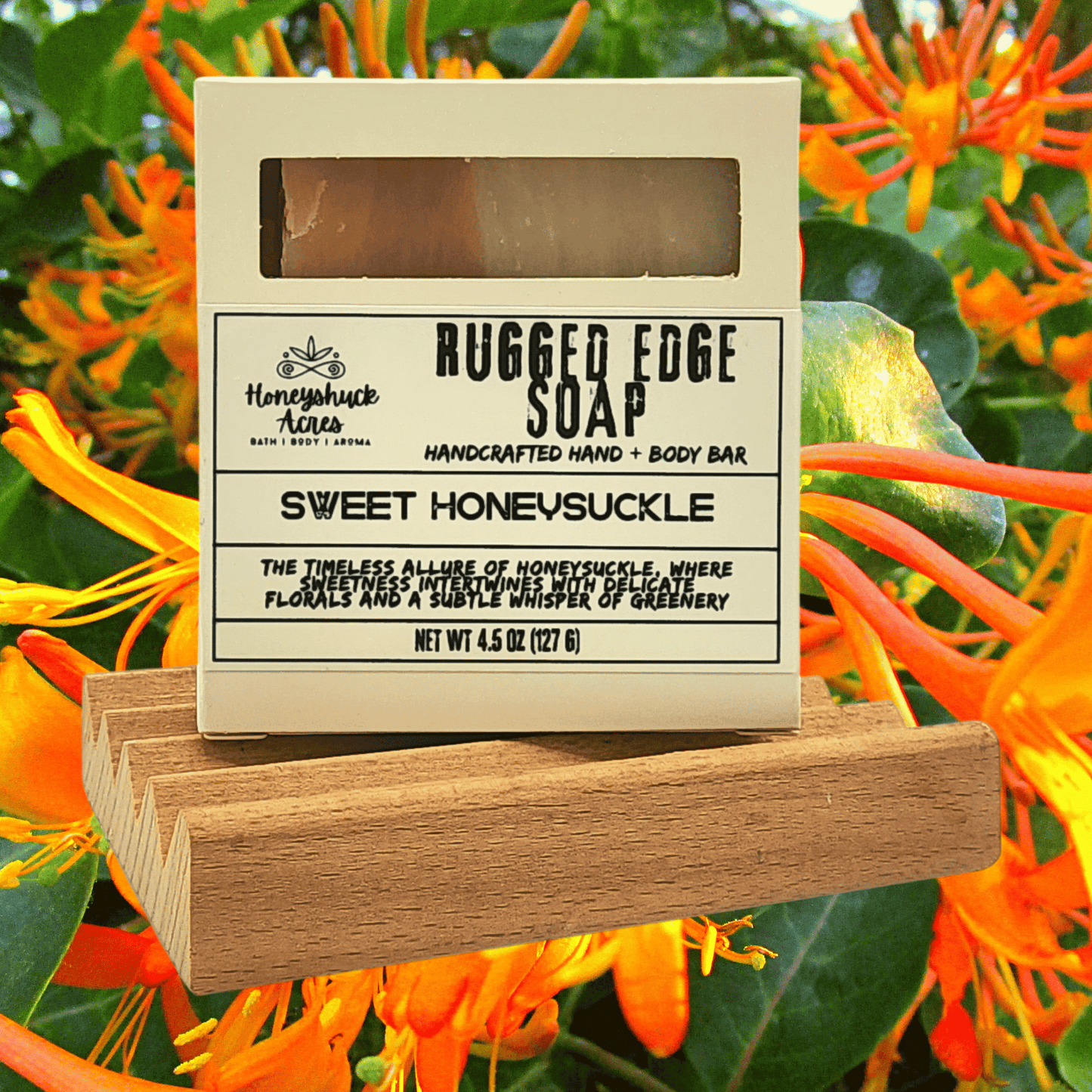 Rugged Edge Bar Soap | Sweet Honeysuckle | Hand + Body | Net Wt 4.5 oz
