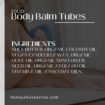 Body Balm Tube | Happy Hippie | Vegan Solid Lotion Bar