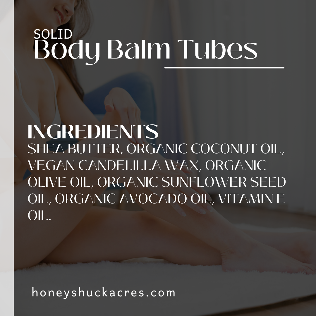 Body Balm Tube | Naked | Unscented | Vegan Solid Lotion Bar