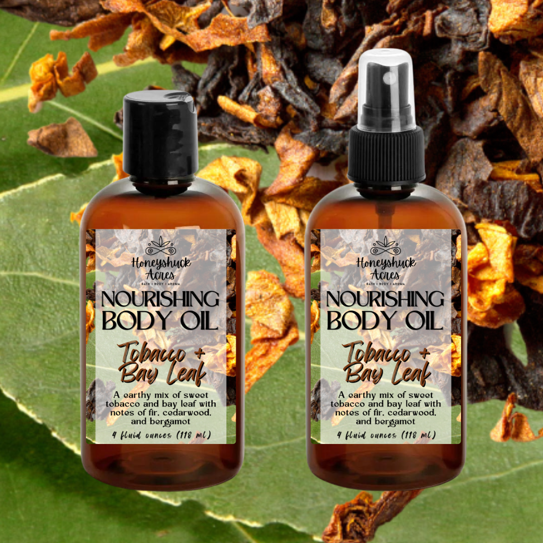 Nourishing Body Oil | Tobacco + Bay Leaf | Choice of Size