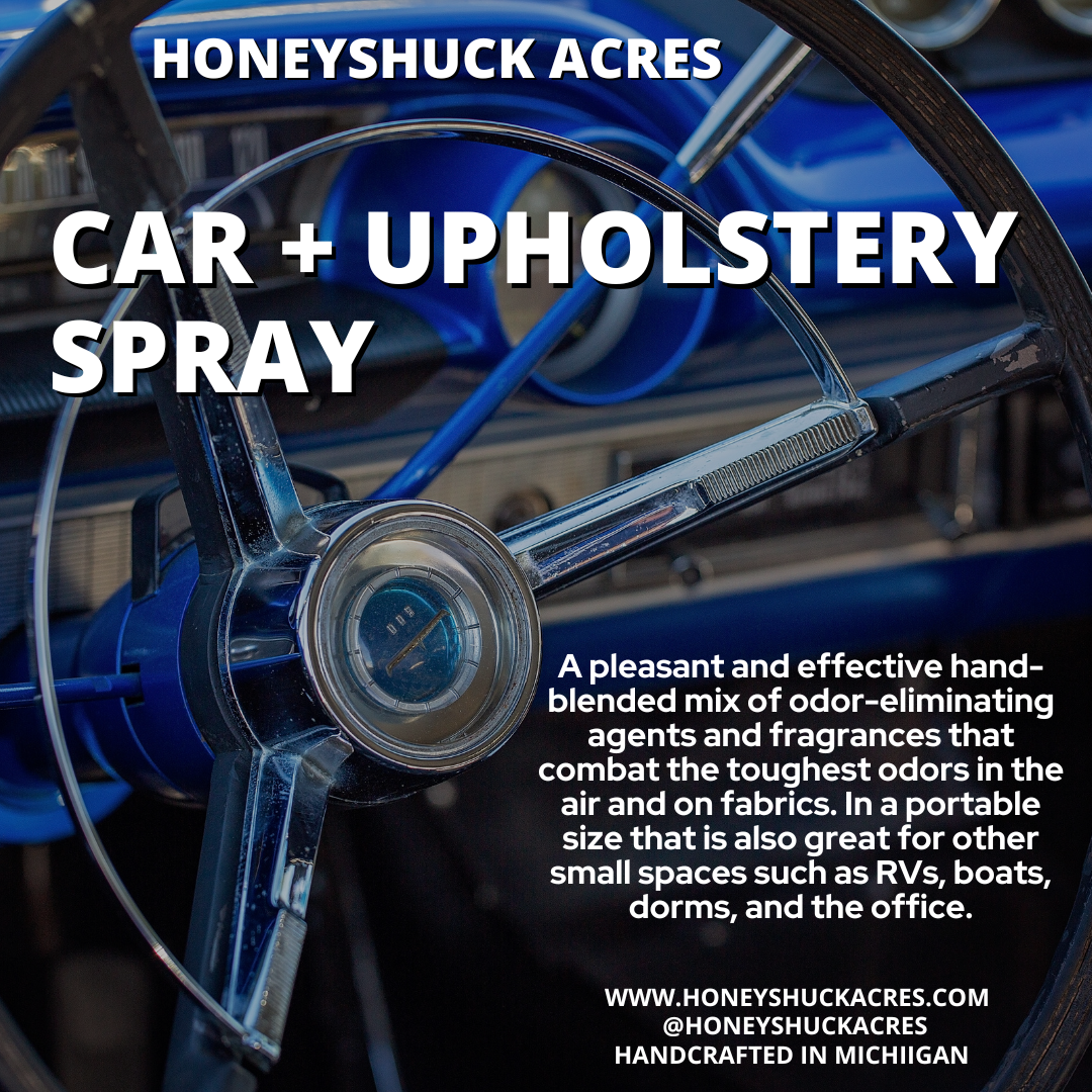 Car + Upholstery Spray | Honeysuckle + Wild Berry | Odor Eliminating Air Freshener