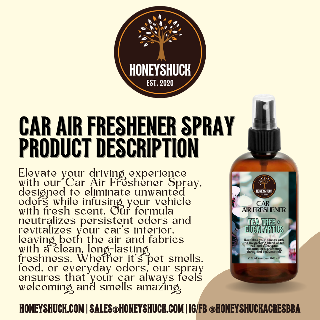 Car Air Freshener Spray | 2 fl oz | Choice of Scent