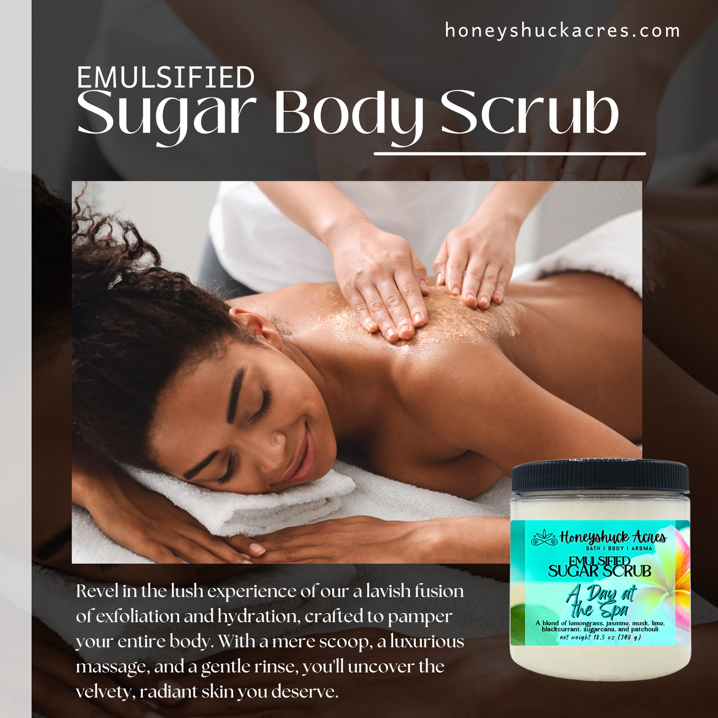 Emulsified Sugar Body Scrub | A Day at the Spa | Choice of Size