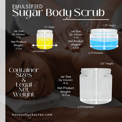 Emulsified Sugar Body Scrub | Pink Sugar | Choice of Size