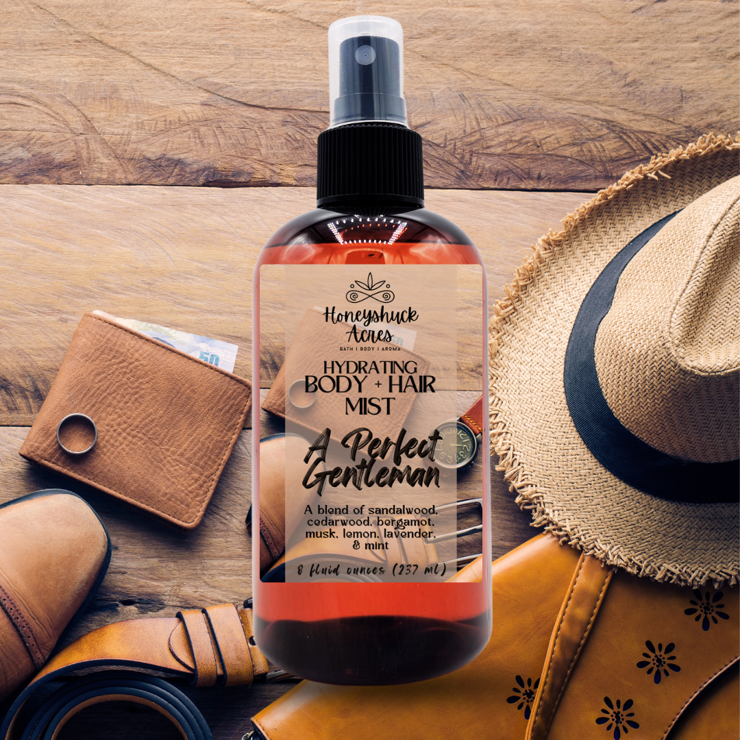 Hydrating Body + Hair Mist | A Perfect Gentleman | Choice of Size | Spray