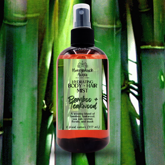 Hydrating Body + Hair Mist | Bamboo + Teakwood | Choice of Size | Spray