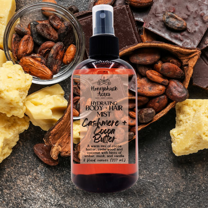 Hydrating Body + Hair Mist | Cashmere + Cocoa Butter | Choice of Size | Spray