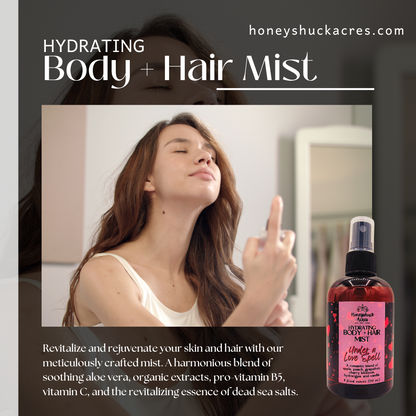 Hydrating Body + Hair Mist | Raspberry + Vanilla | Choice of Size | Spray