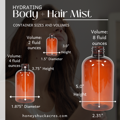 Hydrating Body + Hair Mist | Citrus Splash | Choice of Size | Spray