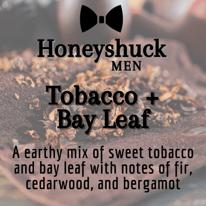 Men's Sugar Body Scrubs | Tobacco + Bay Leaf | Choice of Size