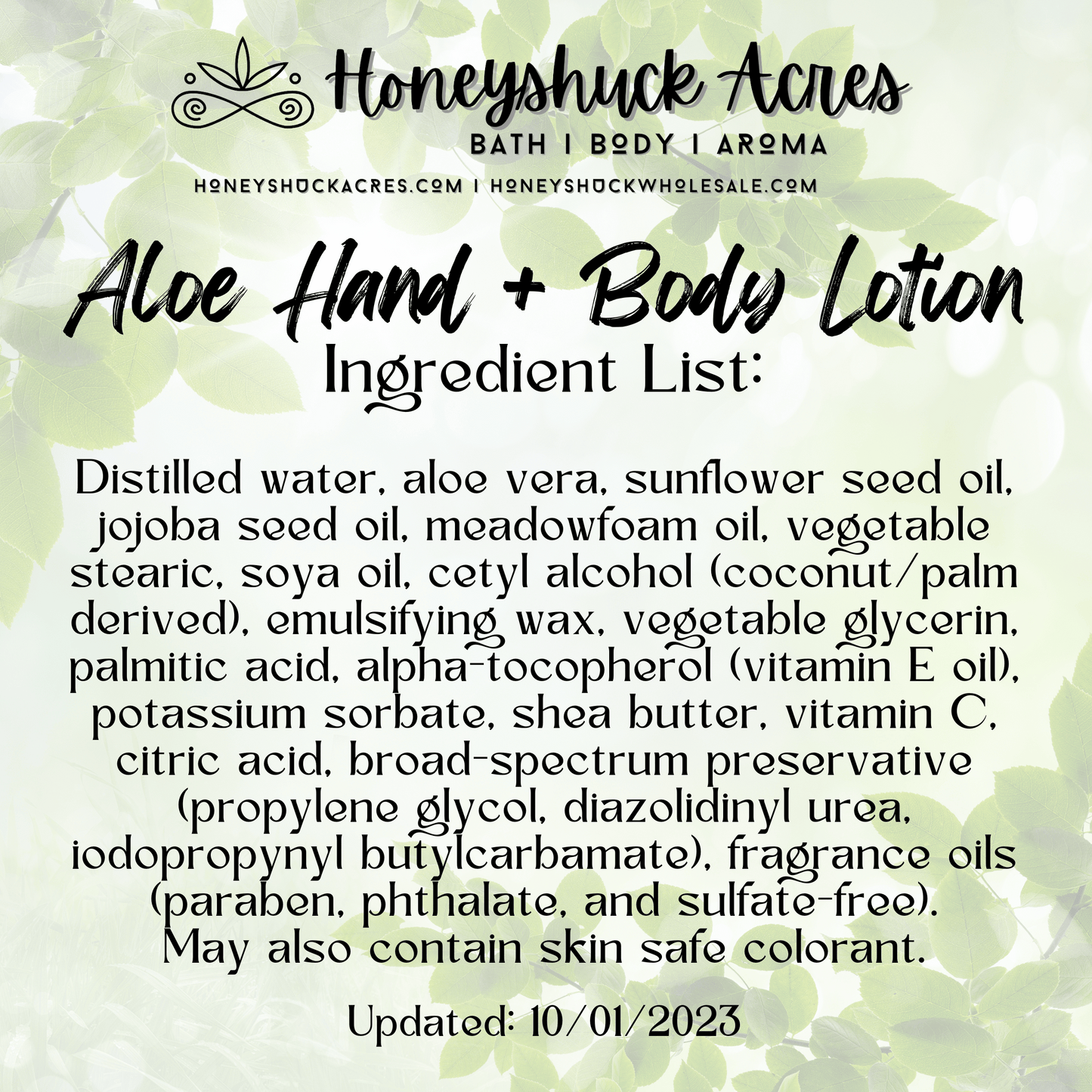Aloe Hand + Body Lotion | Sacred Sage + Lavender | Vegan