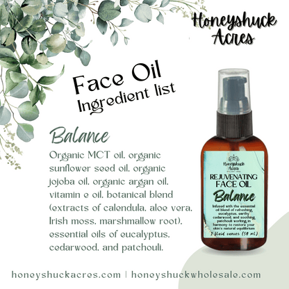 Face Oil | Balance | Essential Oils + Botanical Extracts | 2 fluid ounces