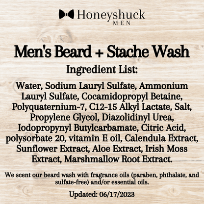 Men's Beard + Stache Bundle | Balm + Oil + Wash | Choice of Scent