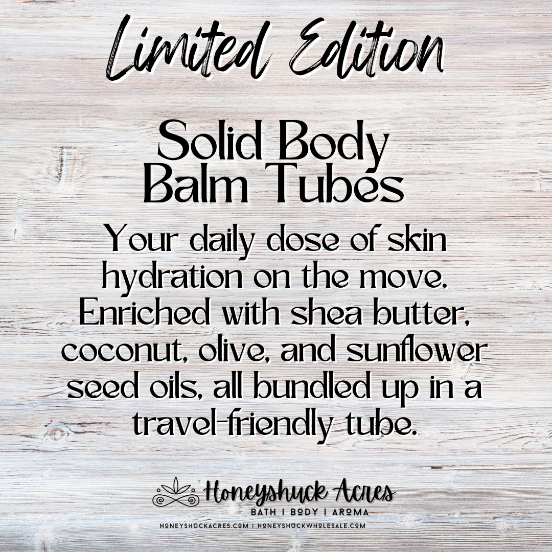 Limited Edition Body Balm Tube | Peach + Berry Bliss | Vegan Solid Lotion Bar