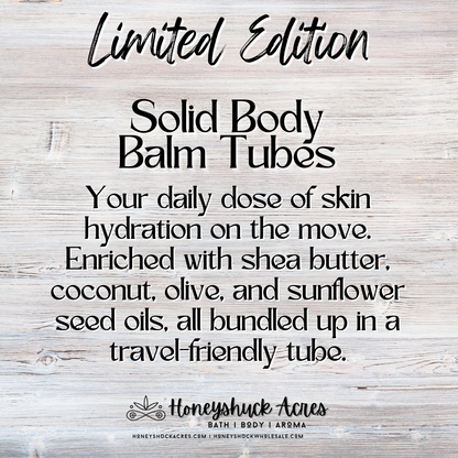 Limited Edition Body Balm Tube | Mahogany Shores | Vegan Solid Lotion Bar