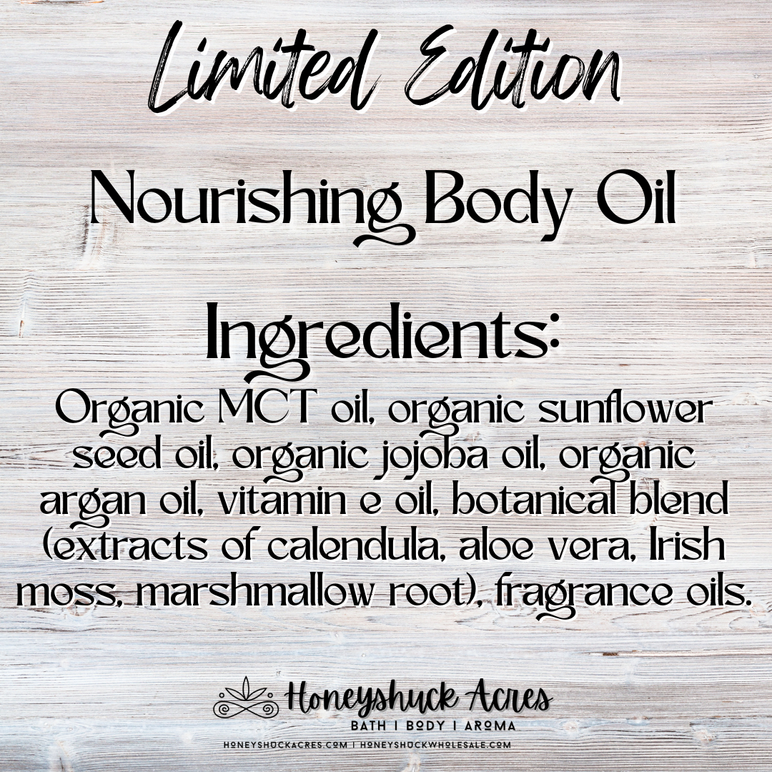 Limited Edition Nourishing Body Oil | Rosewood + Black Amber