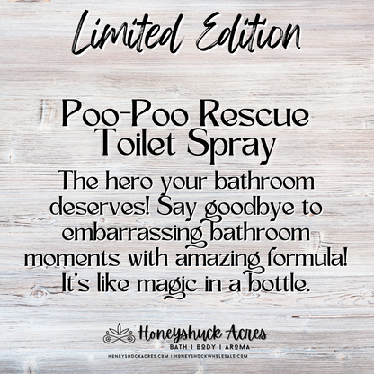 Limited Edition Poo-Poo Rescue Toilet Spray | Rosewood + Black Amber | Bowl + Air Freshener