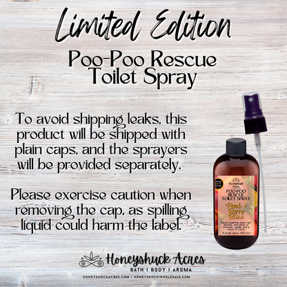 Limited Edition Poo-Poo Rescue Toilet Spray | Rosewood + Black Amber | Bowl + Air Freshener
