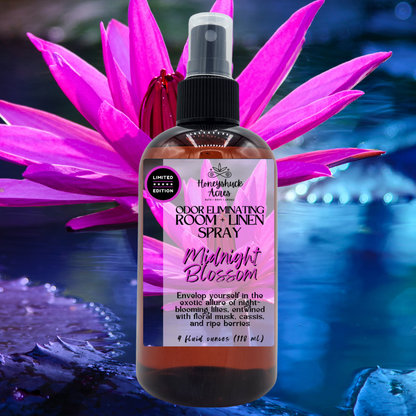 Limited Edition Room + Linen Spray | Midnight Blossom | Odor Eliminating Air Freshener