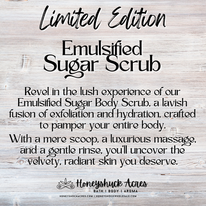 Limited Edition Emulsified Sugar Body Scrub | Rosewood + Black Amber